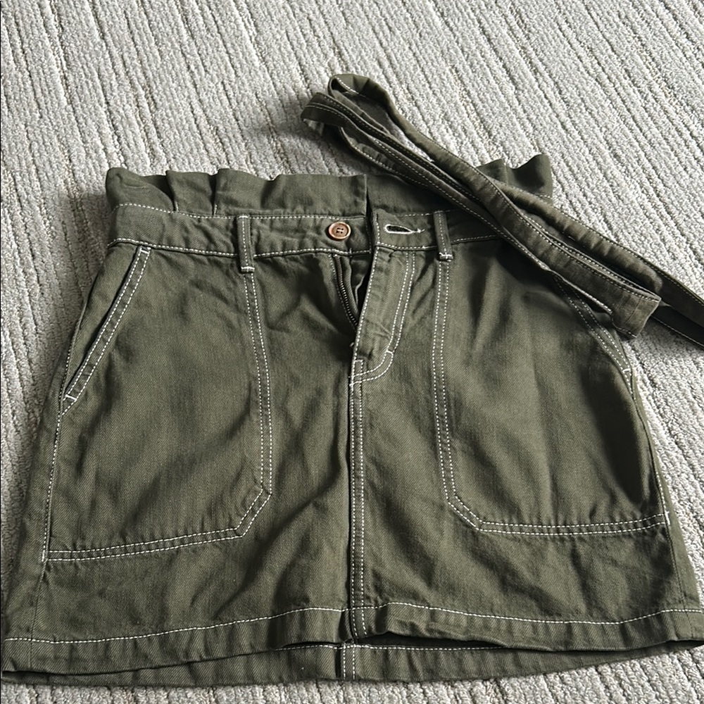 Free People Olive Green Skirt